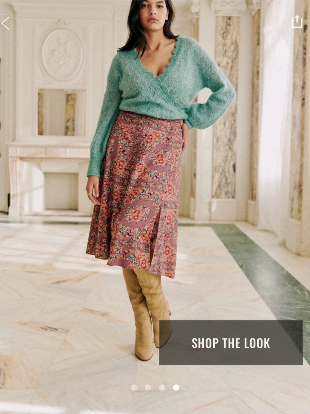 Sezane Tabata midi skirt
